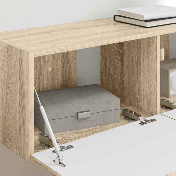 TV Fali Szekrény 2 pcs Sonoma 98 x 31 x 29,5 cm Faanyag