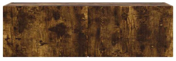 TV Fali Szekrény 98 x 31 x 29,5 cm Füstölt tölgy Szerelt Fa