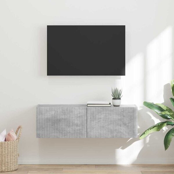TV Fali Szekrény Beton 98 x 31 x 29,5 cm Faanyag