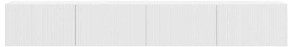 TV Fali Szekrény 2 pcs Fényes Fehér 98 x 31 x 29,5 cm Faanyag
