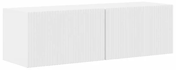 TV Fali Szekrény Fényes Fehér 98 x 31 x 29,5 cm Faanyag