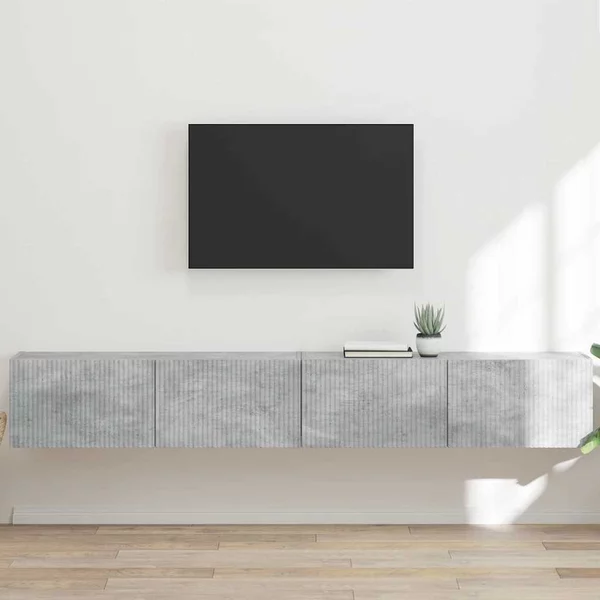 TV Fali Szekrény 2 pcs Beton 98 x 31 x 29,5 cm Faanyag