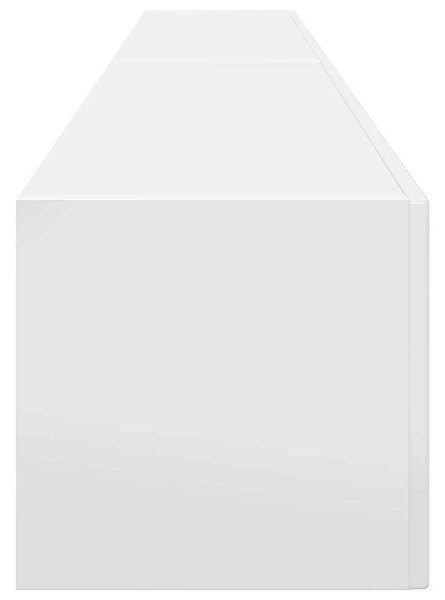 TV Fali Szekrény 2 pcs Fényes Fehér 98 x 31 x 29,5 cm Faanyag