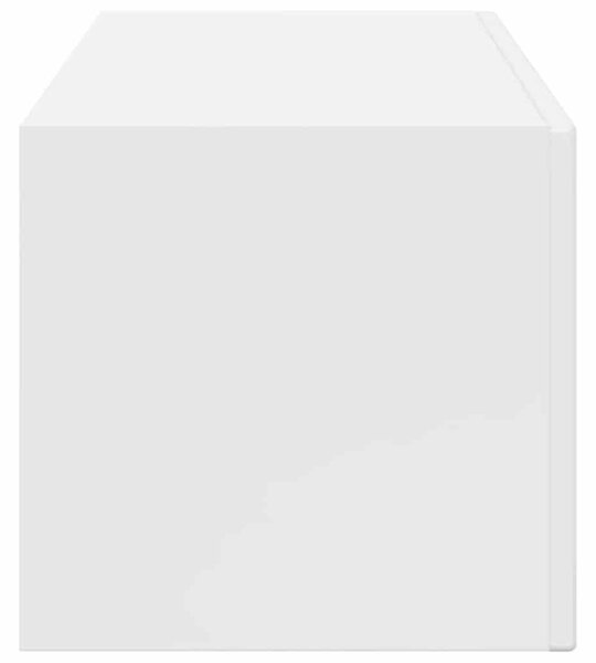 TV Fali Szekrény Fényes Fehér 98 x 31 x 29,5 cm Faanyag