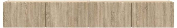 TV Fali Szekrény 2 pcs Sonoma 98 x 31 x 29,5 cm Faanyag