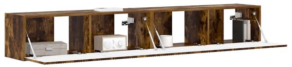 TV Fali Szekrény 2 pcs Füstölt tölgy 98 x 31 x 29,5 cm Faanyag