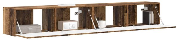 TV Fali Szekrény 2 pcs Öreg fa 98 x 31 x 29,5 cm Faanyag
