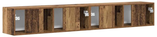 TV Fali Szekrény 2 pcs Öreg fa 98 x 31 x 29,5 cm Faanyag