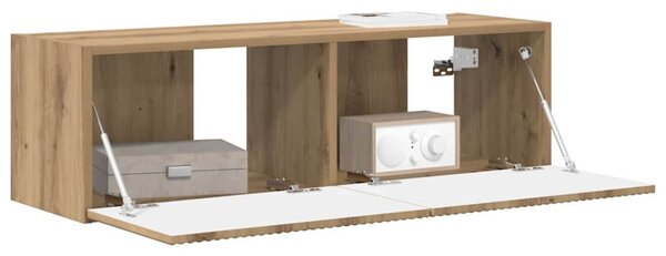 TV Fali Szekrény 98 x 31 x 29,5 cm Művészi tölgy Szerelt Fa