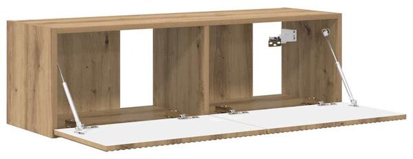 TV Fali Szekrény 98 x 31 x 29,5 cm Művészi tölgy Szerelt Fa
