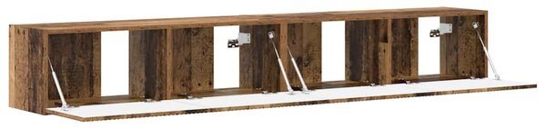 TV Fali Szekrény 2 pcs Öreg fa 98 x 31 x 29,5 cm Faanyag