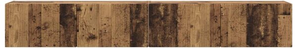 TV Fali Szekrény 2 pcs Öreg fa 98 x 31 x 29,5 cm Faanyag