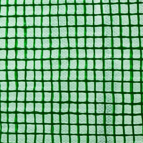 Sera kerti alagút típusú 300x600x200 cm, PE fólia 140g/m2 UV4, 13 ablak szúnyoghálóval, széles ajtó, 18 m2, zöld