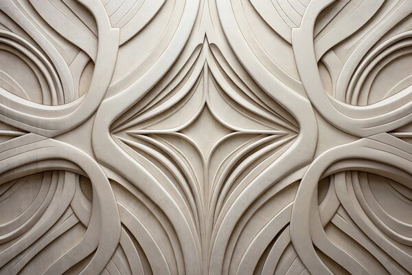 Fotótapéta Absztrakt, szimmetrikus, texturált geometrikus nyomtatás, világos bézs szín, art deco stílus,, 3d fotótapéta, w09473 : Uwalls.hu