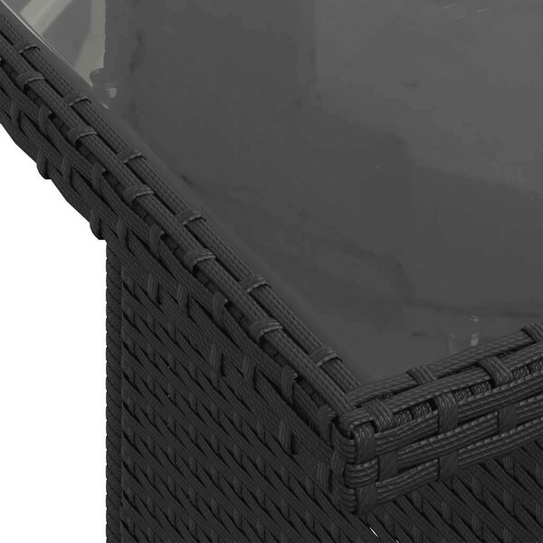 VidaXL Polyrattan Kerti Ülőgarnitúra - 6 részes - Fekete