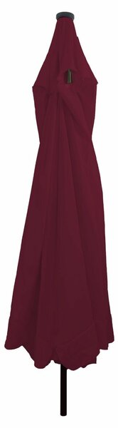 VidaXL Kerti Napernyő LED Fénnyel ø395x245 cm Bordeaux Piros