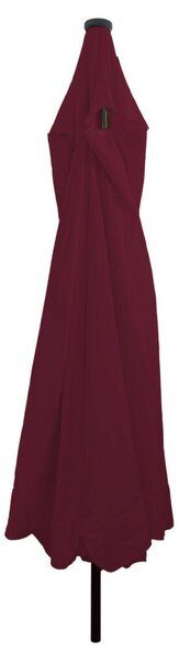 VidaXL Kerti Napernyő LED Fénnyel ø395x245 cm Bordeaux Piros