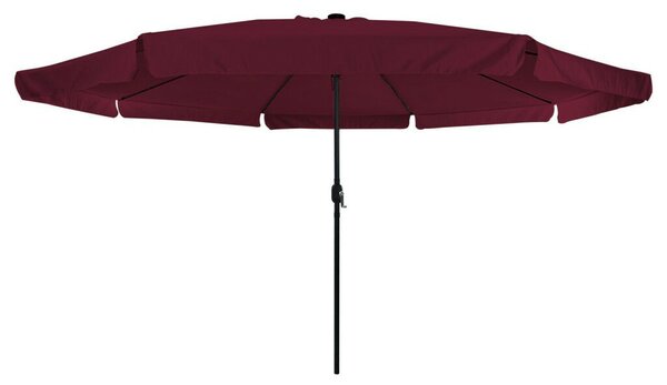 VidaXL Kerti Napernyő LED Fénnyel ø395x245 cm Bordeaux Piros