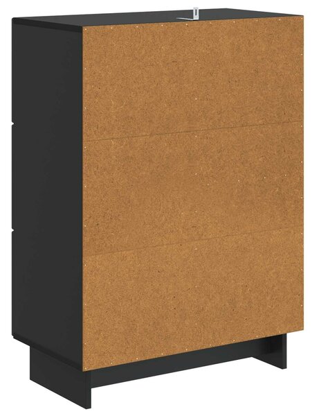 VidaXL Széf fiókkal Fekete 66 x 34,5 x 90 cm Szerelt Fa