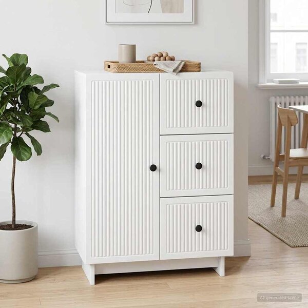 VidaXL Széf Fehér 66 x 34,5 x 90 cm Szerelt Fa