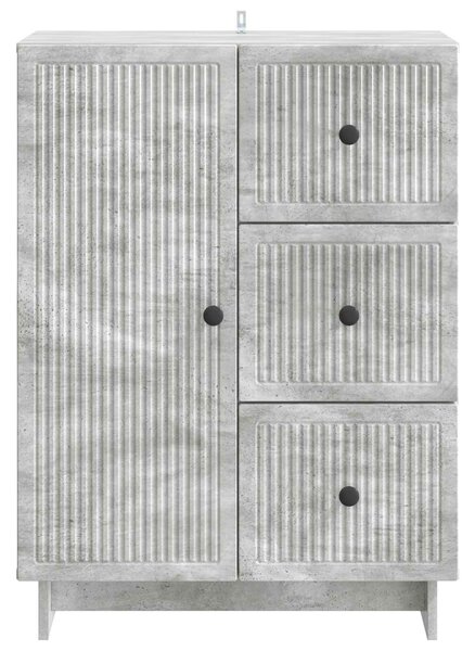 VidaXL Széf fiókkal Betonszürke 66 x 34,5 x 90 cm Szerelt Fa