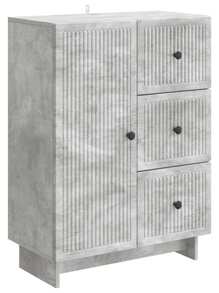VidaXL Széf fiókkal Betonszürke 66 x 34,5 x 90 cm Szerelt Fa