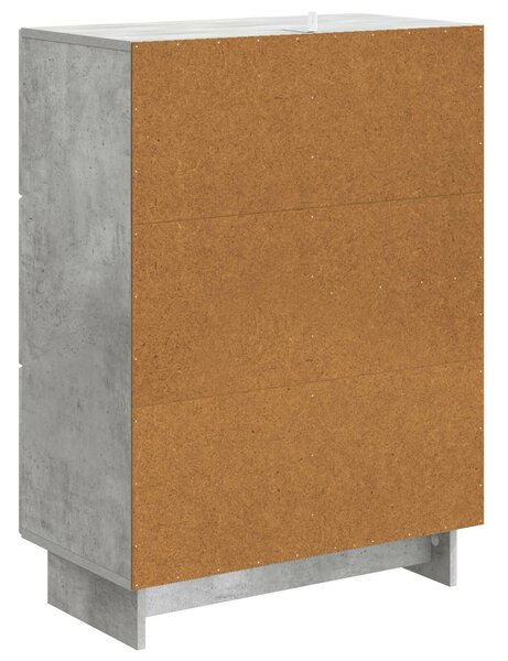 VidaXL Széf fiókkal Betonszürke 66 x 34,5 x 90 cm Szerelt Fa