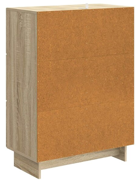 VidaXL Széf fiókkal Sonoma Tölgy 66 x 34,5 x 90 cm Szerelt Fa