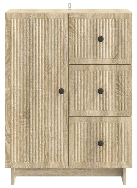 VidaXL Széf fiókkal Sonoma Tölgy 66 x 34,5 x 90 cm Szerelt Fa