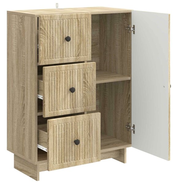 VidaXL Széf fiókkal Sonoma Tölgy 66 x 34,5 x 90 cm Szerelt Fa