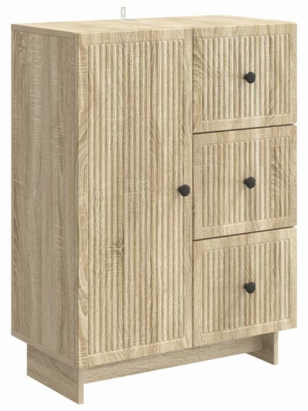 VidaXL Széf fiókkal Sonoma Tölgy 66 x 34,5 x 90 cm Szerelt Fa