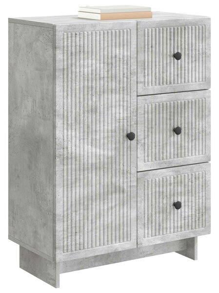 VidaXL Széf fiókkal Betonszürke 66 x 34,5 x 90 cm Szerelt Fa
