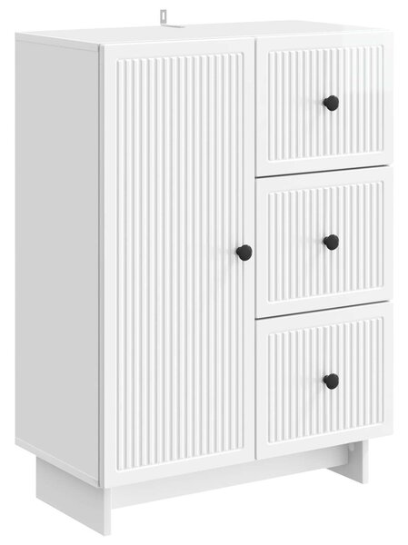 VidaXL Széf fiókkal Magasfényű Fehér 66 x 34,5 x 90 cm Szerelt Fa