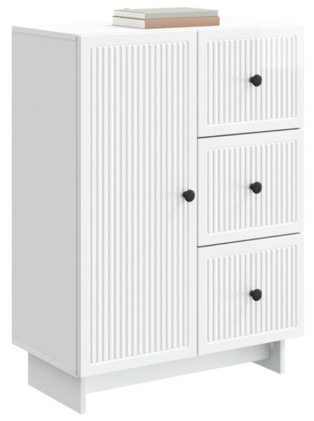 VidaXL Széf fiókkal Magasfényű Fehér 66 x 34,5 x 90 cm Szerelt Fa