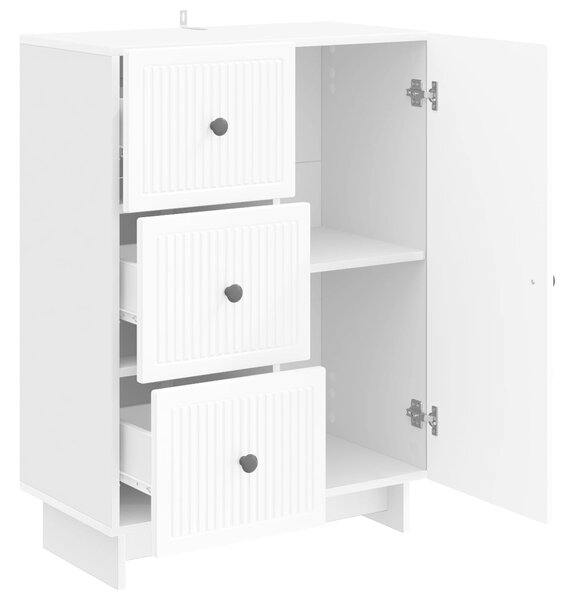 VidaXL Széf fiókkal Magasfényű Fehér 66 x 34,5 x 90 cm Szerelt Fa