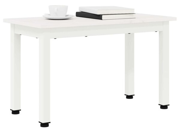Dohányzóasztal Fehér 60 x 30 x 36 cm Tömör fenyőfa