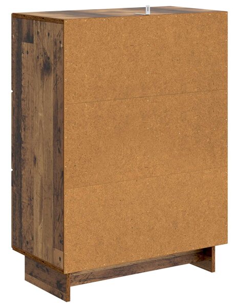VidaXL Széf fiókkal Antik Fa 66 x 34,5 x 90 cm Szerelt Fa