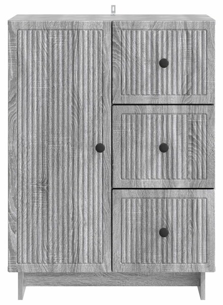 VidaXL Széf fiókkal Szürke Sonoma 66 x 34,5 x 90 cm Szerelt Fa