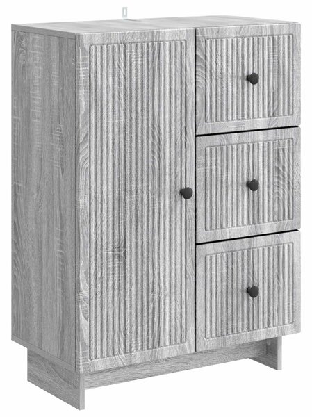 VidaXL Széf fiókkal Szürke Sonoma 66 x 34,5 x 90 cm Szerelt Fa