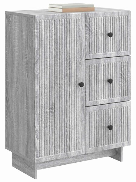 VidaXL Széf fiókkal Szürke Sonoma 66 x 34,5 x 90 cm Szerelt Fa