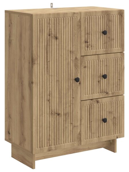 VidaXL Széf Kézműves Tölgy 66 x 34,5 x 90 cm Szerelt Fa