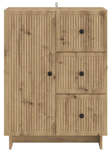 VidaXL Széf Kézműves Tölgy 66 x 34,5 x 90 cm Szerelt Fa
