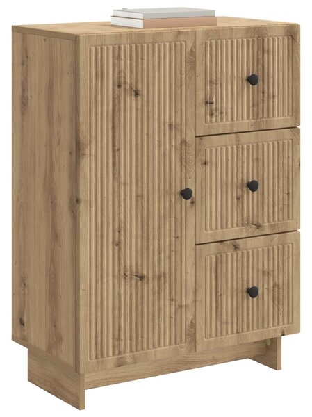 VidaXL Széf Kézműves Tölgy 66 x 34,5 x 90 cm Szerelt Fa