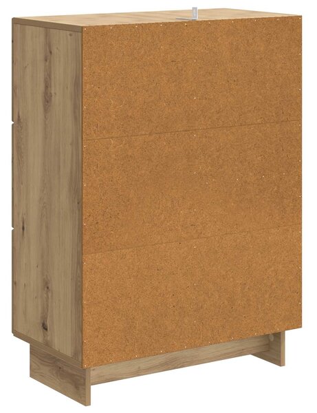 VidaXL Széf Kézműves Tölgy 66 x 34,5 x 90 cm Szerelt Fa