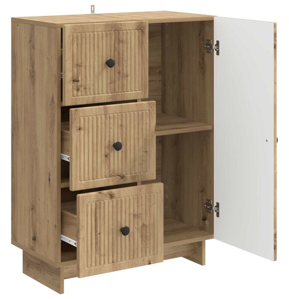 VidaXL Széf Kézműves Tölgy 66 x 34,5 x 90 cm Szerelt Fa