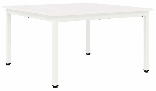 Dohányzóasztal Fehér 80 x 80 x 45 cm Tömör fenyőfa