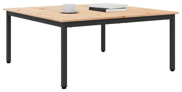 Dohányzóasztal Természetes 100 x 100 x 45 cm Tömör fenyőfa