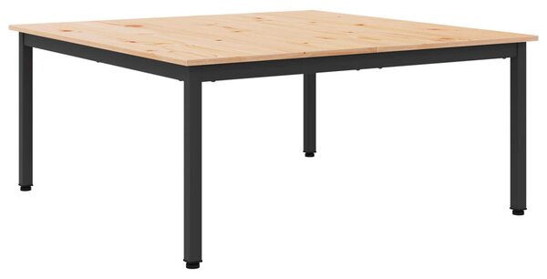 Dohányzóasztal Természetes 100 x 100 x 45 cm Tömör fenyőfa