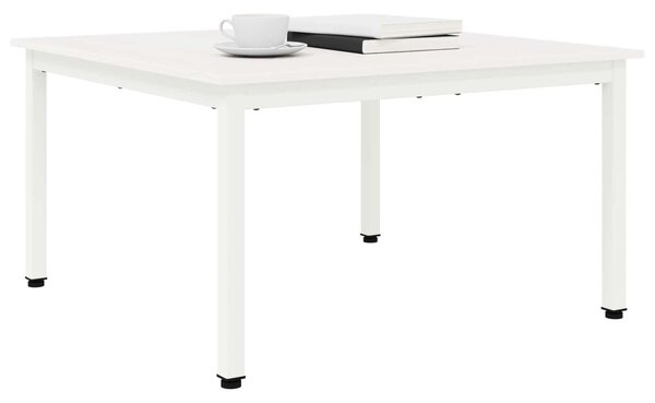 Dohányzóasztal Fehér 80 x 80 x 45 cm Tömör fenyőfa