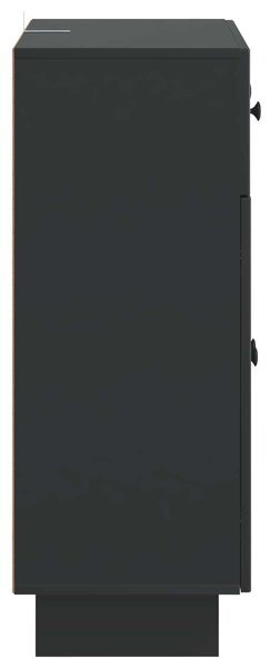 VidaXL Széf Fekete 66 x 34,5 x 90 cm Szerelt Fa
